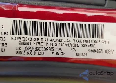 2014 Jeep Grand Cherokee Limited z USA, uszkodzony, nr VIN 1C4RJFBGXEC502005